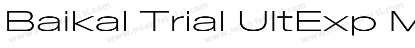 Baikal Trial UltExp Med字体转换